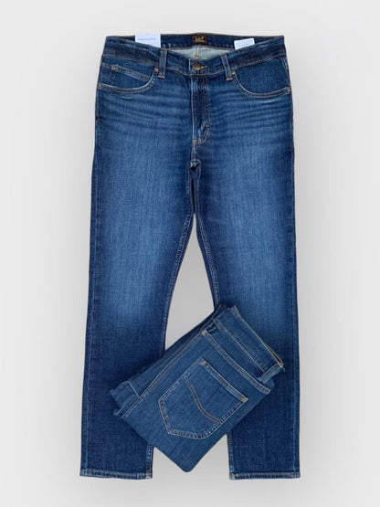 Men's Slim Tapered Fit Dark Blue Jeans