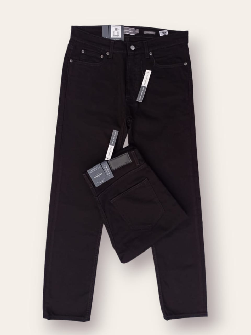 Men's Regular Fit Jet Black Jeans