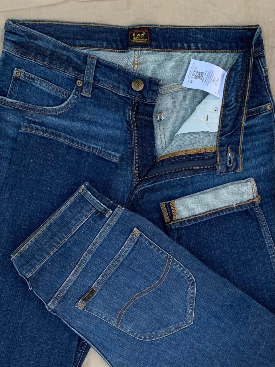 Men's Slim Tapered Fit Dark Blue Jeans